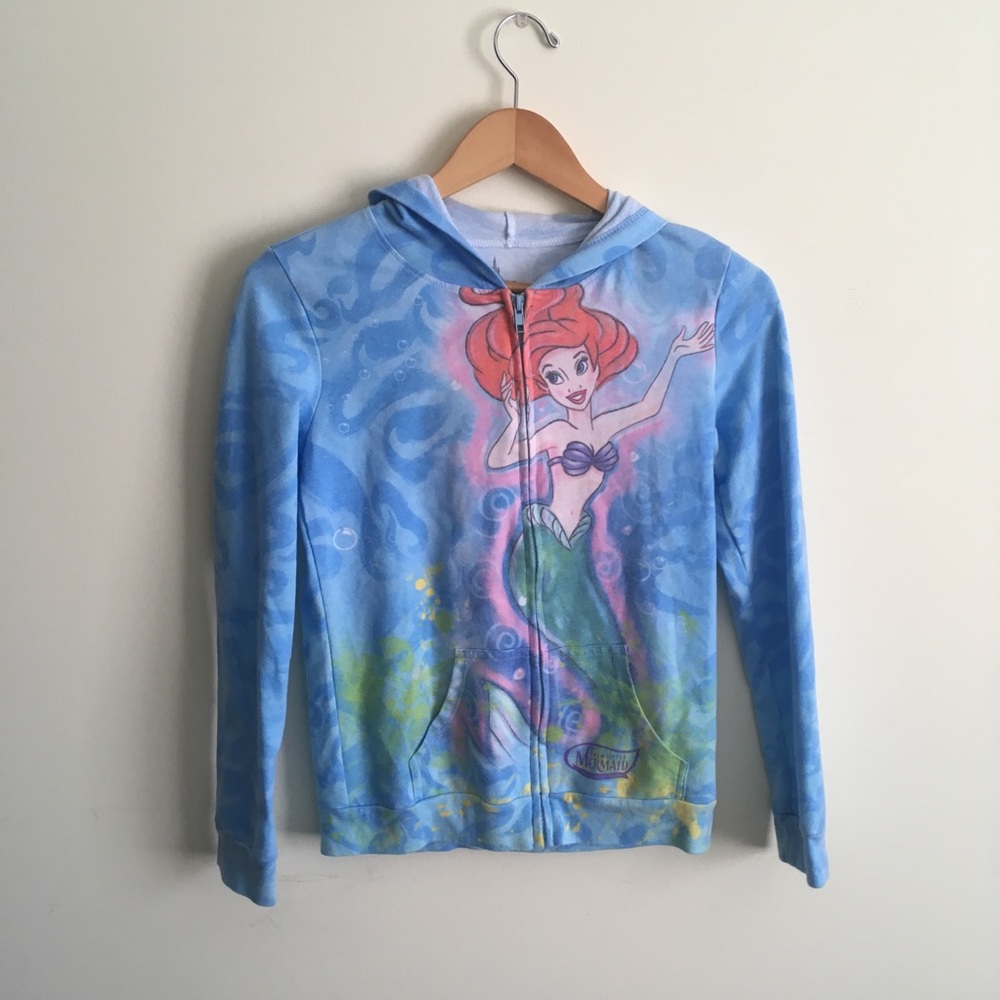 Disney Parks | Lightweight Zip-Up Ariel Hoodie S